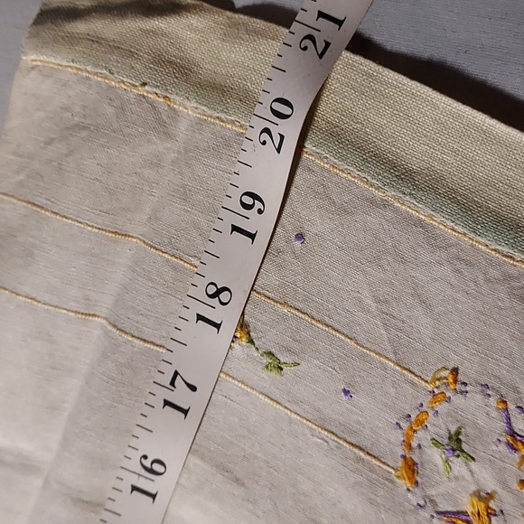 Handmade Embroidered Hand Towel Kitchen Towel With Tiny Flowers - Picture 5 of 5